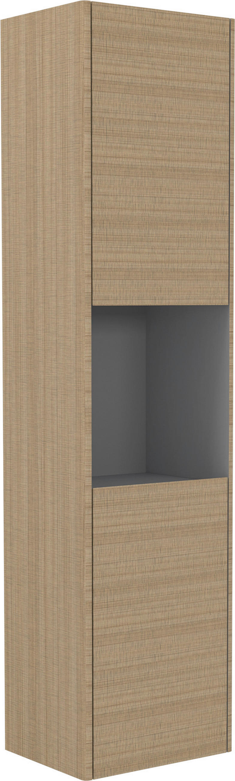 MIDISCHRANK 40/132/30 cm  - Eichefarben, MODERN, Glas/Holzwerkstoff (40/132/30cm) - MID.YOU