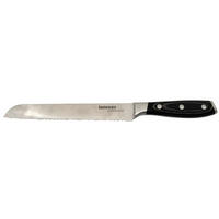BROTMESSER 34 cm  - Edelstahlfarben/Dunkelbraun, KONVENTIONELL, Holzwerkstoff/Metall (34cm) - Homeware Profession.