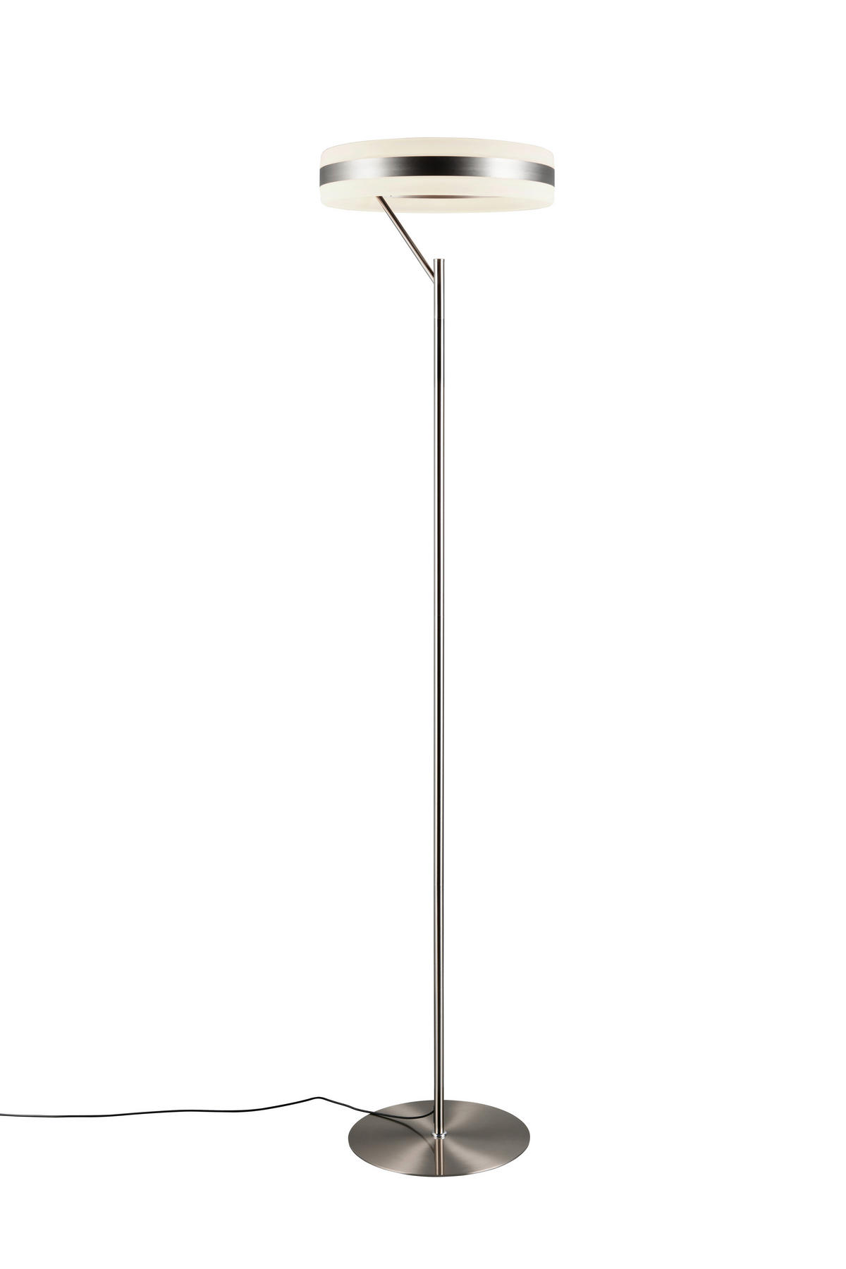 LED-STEHLEUCHTE - Weiss/Nickelfarben, Design, Kunststoff/Metall (40/180cm) - Trio Leuchten