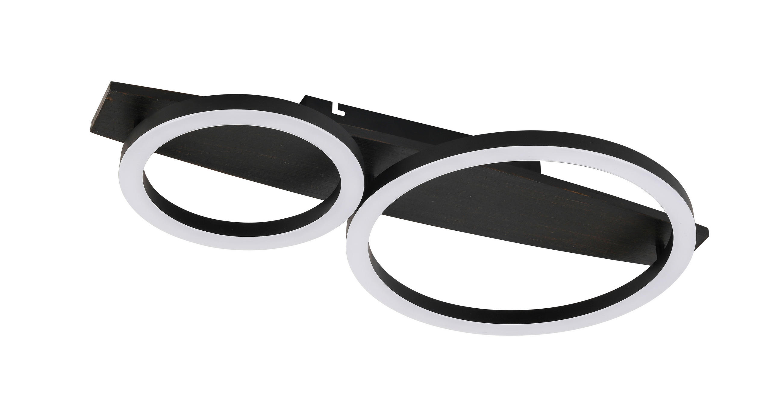 PLAFONIERĂ CU LED - negru, Trend, plastic/lemn (55/30/8,5cm) - Novel