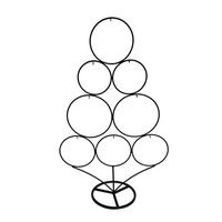 DEKOBAUM  - Schwarz, Basics, Metall (35,5/58/16cm) - X-Mas