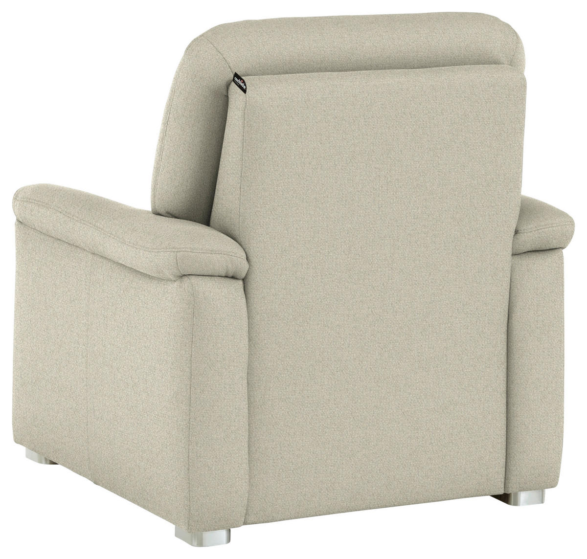 SESSEL Chenille Silberfarben  - Silberfarben/Alufarben, Konventionell, Textil/Metall (88/96/89cm) - Beldomo Comfort