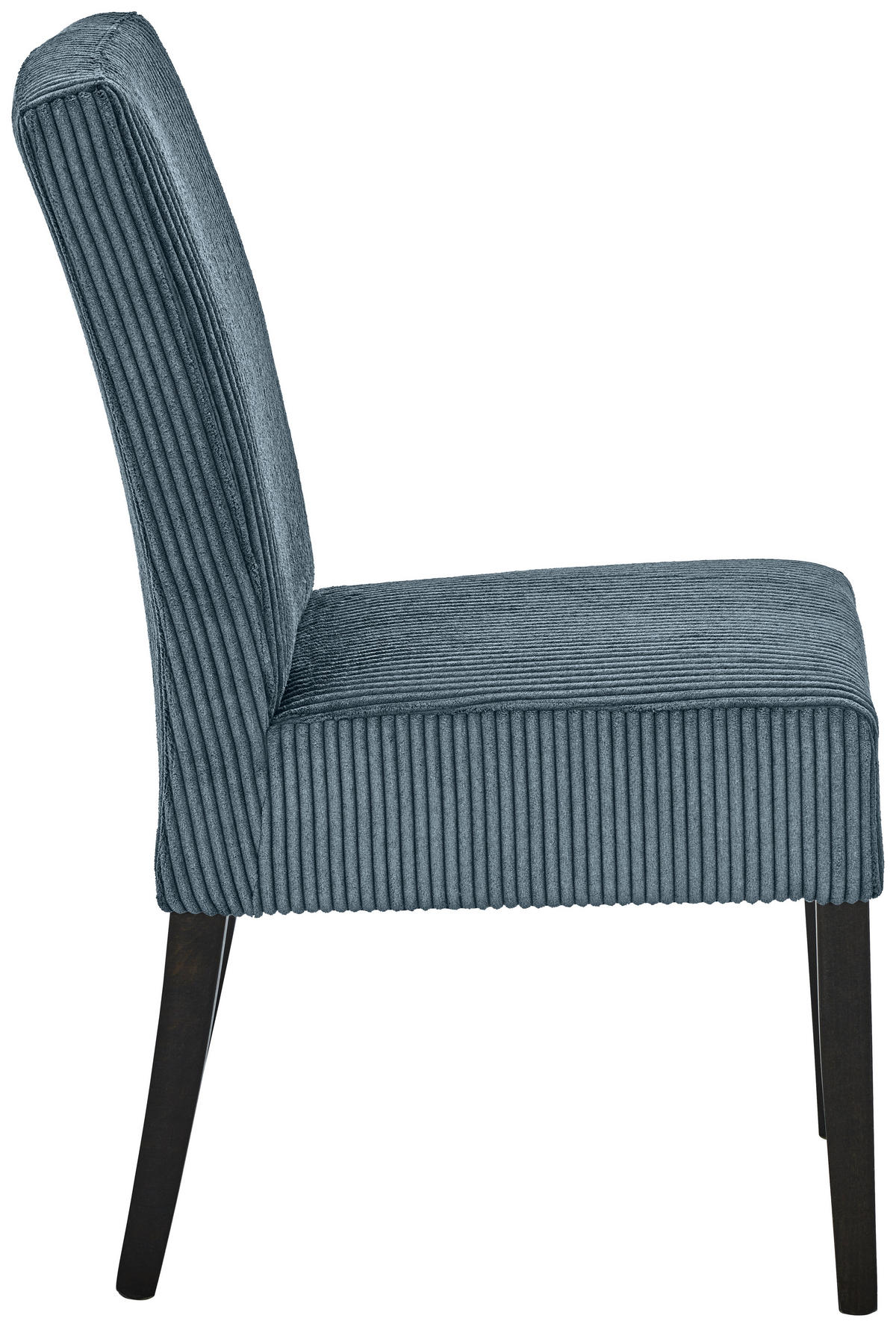STUHL Webstoff Blau Buche massiv  - Blau/Wengefarben, MODERN, Holz/Textil (48/95/62cm)