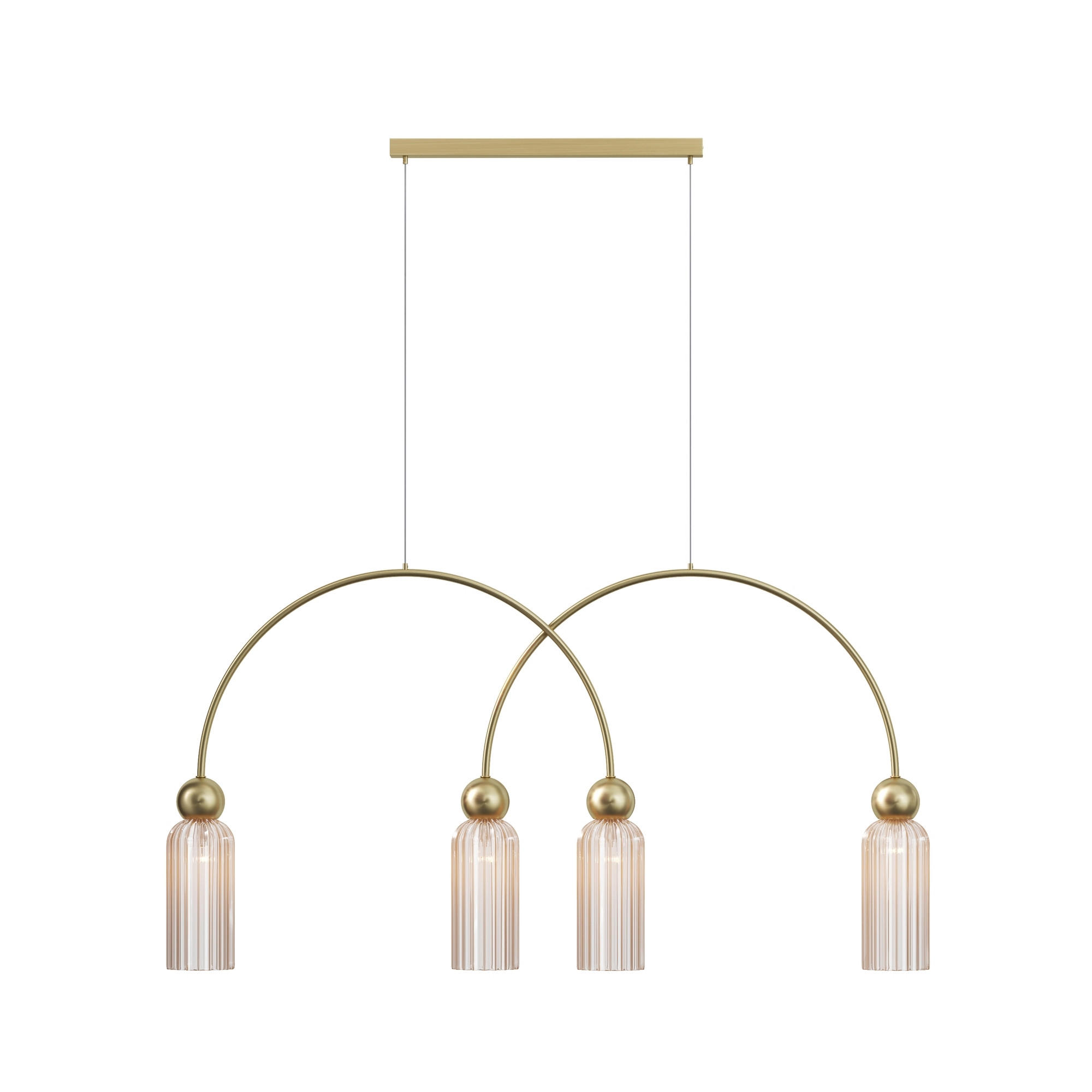 PENDELLEUCHTE Antic 110/10/60 cm   - Goldfarben, Trend, Glas/Metall (110/10/60cm) - MAYTONI