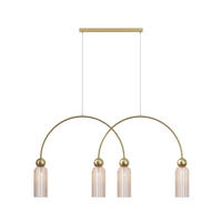 PENDELLEUCHTE 110/10/60 cm  - Goldfarben, Trend, Glas/Metall (110/10/60cm) - MAYTONI