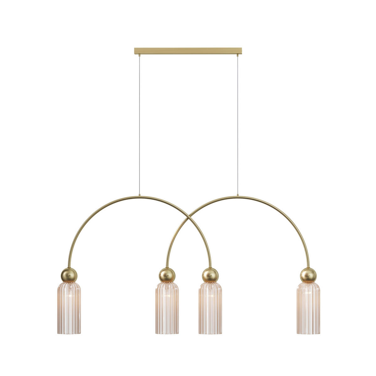 PENDELLEUCHTE 110/10/60 cm  - Goldfarben, Trend, Glas/Metall (110/10/60cm) - MAYTONI