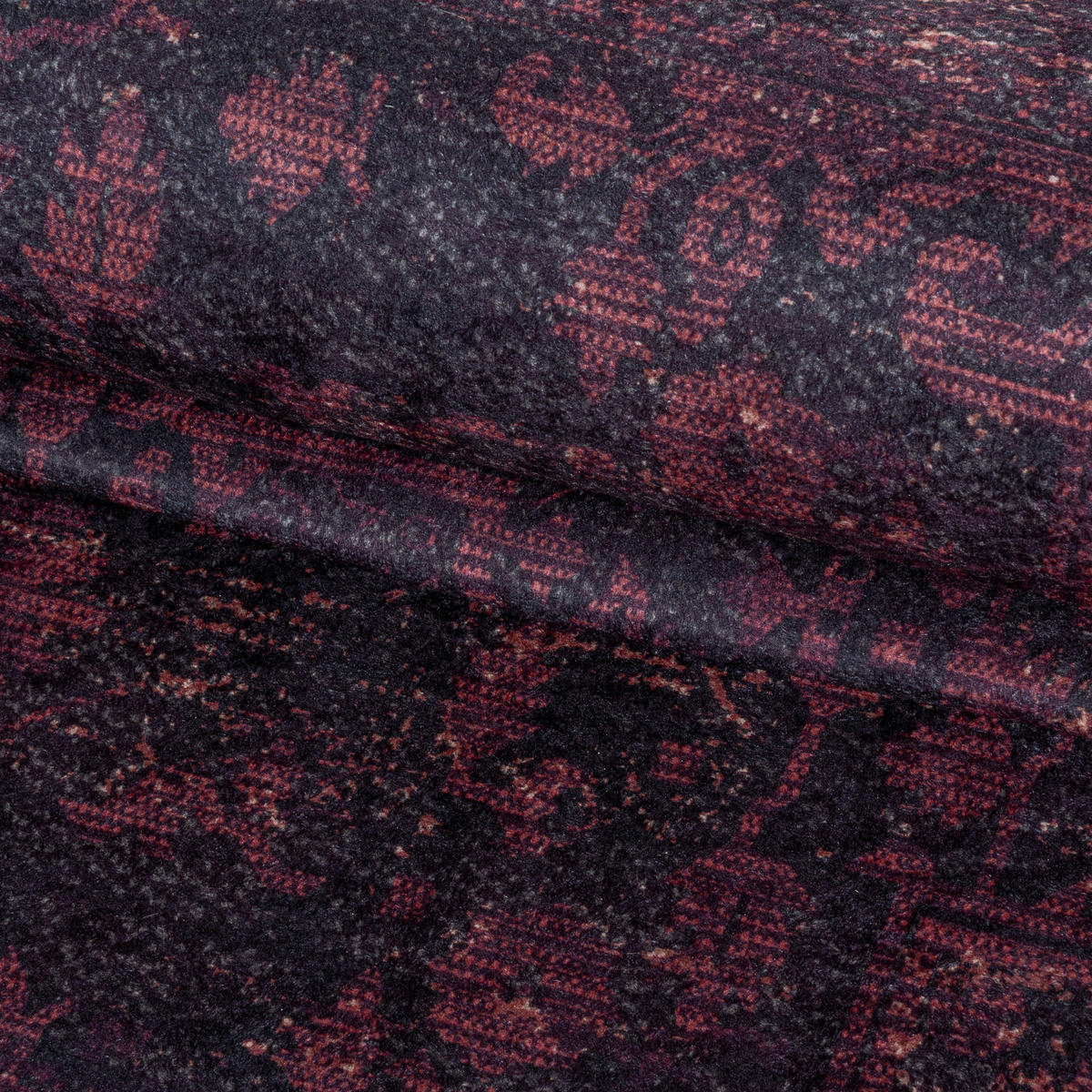 FLACHWEBETEPPICH 80/150 cm Fiesta Rot  - Rot, Design, Leder/Textil (80/150cm) - Novel