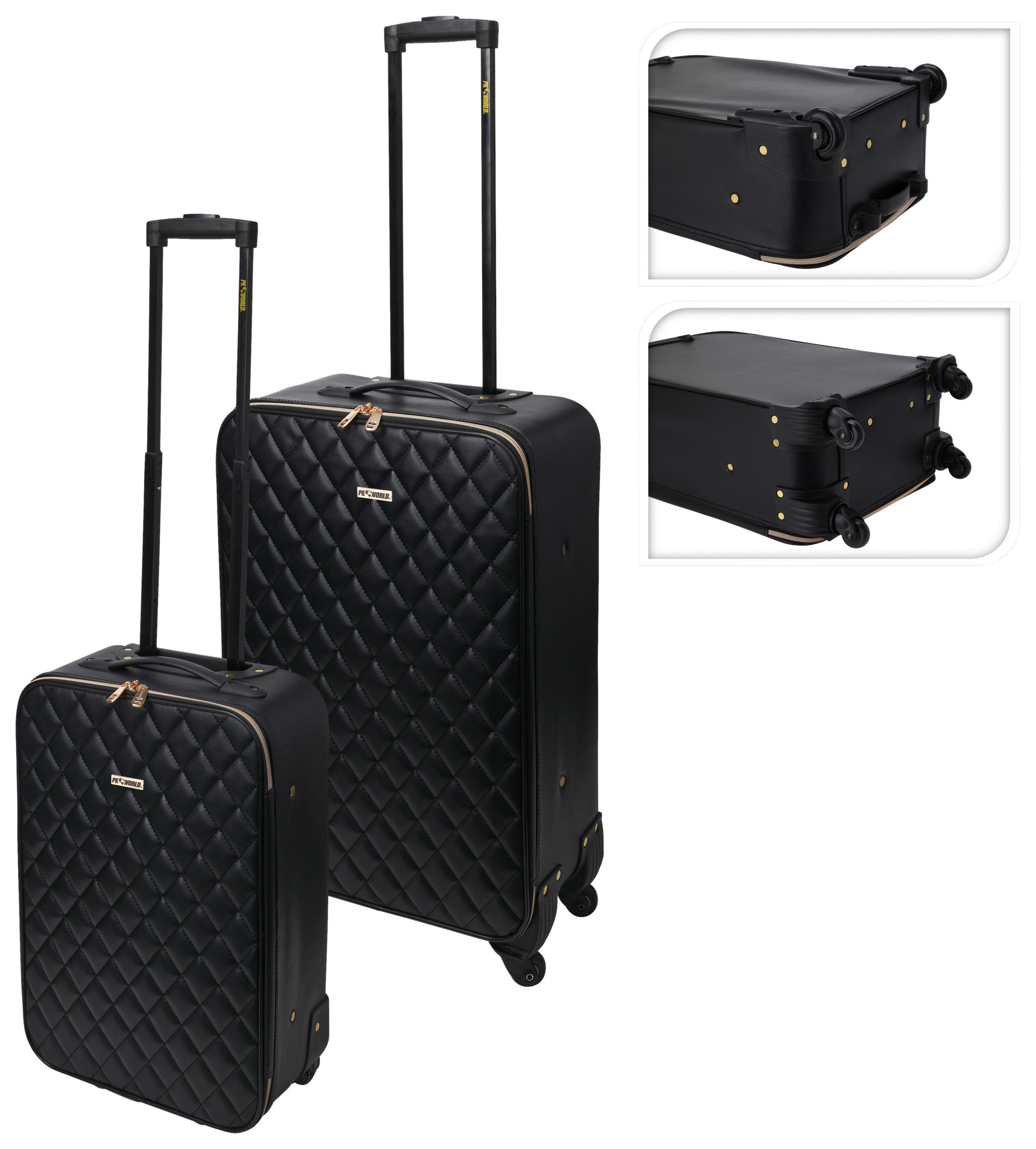 Reisekofferset 2-tlg. Schwarz