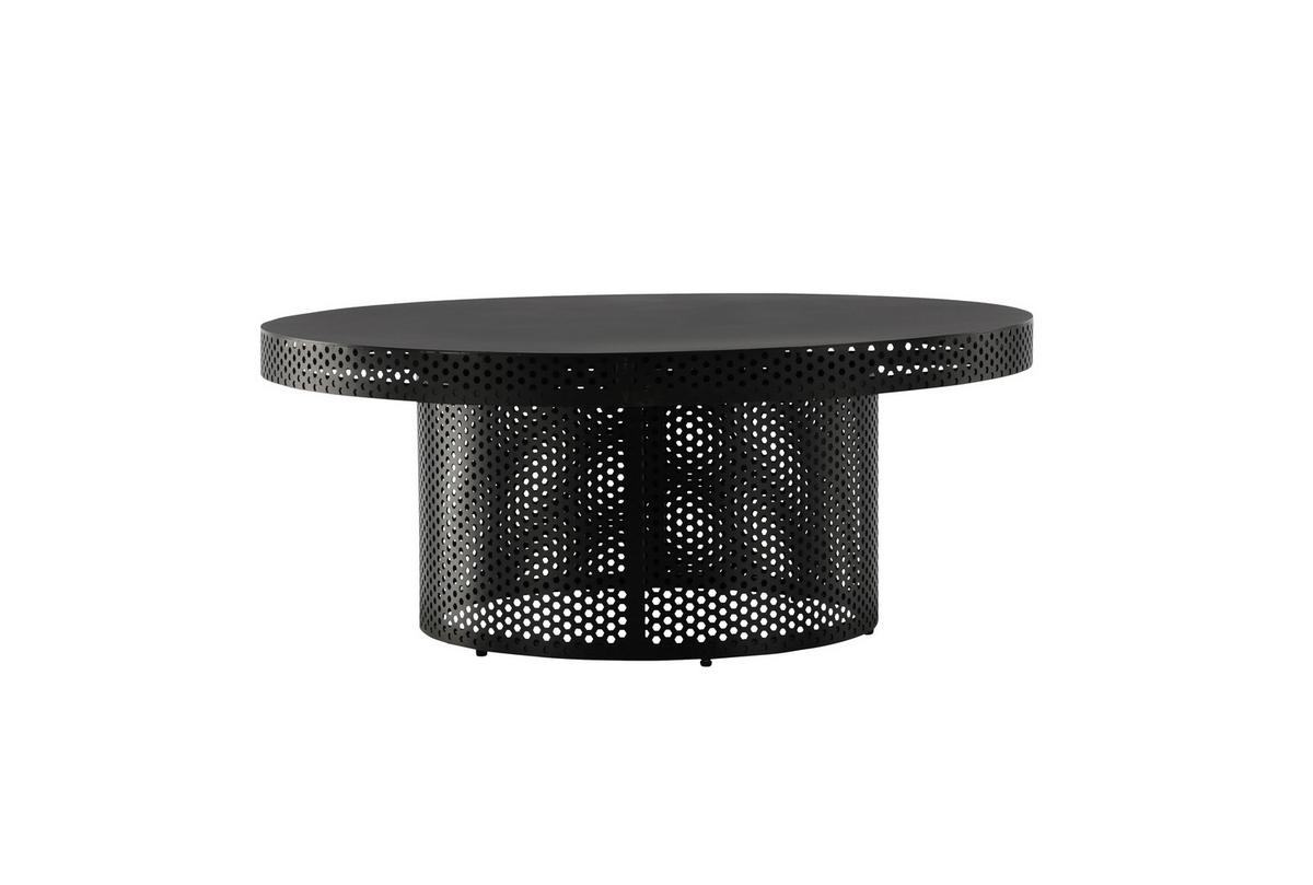 COUCHTISCH 100/100/40 cm rund Schwarz  - Schwarz, Design, Metall (100/100/40cm) - Livetastic