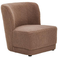 FOTELJ,  rjavosiva les, tekstil - rjavosiva, Design, tekstil/les (64/71cm) - MID.YOU