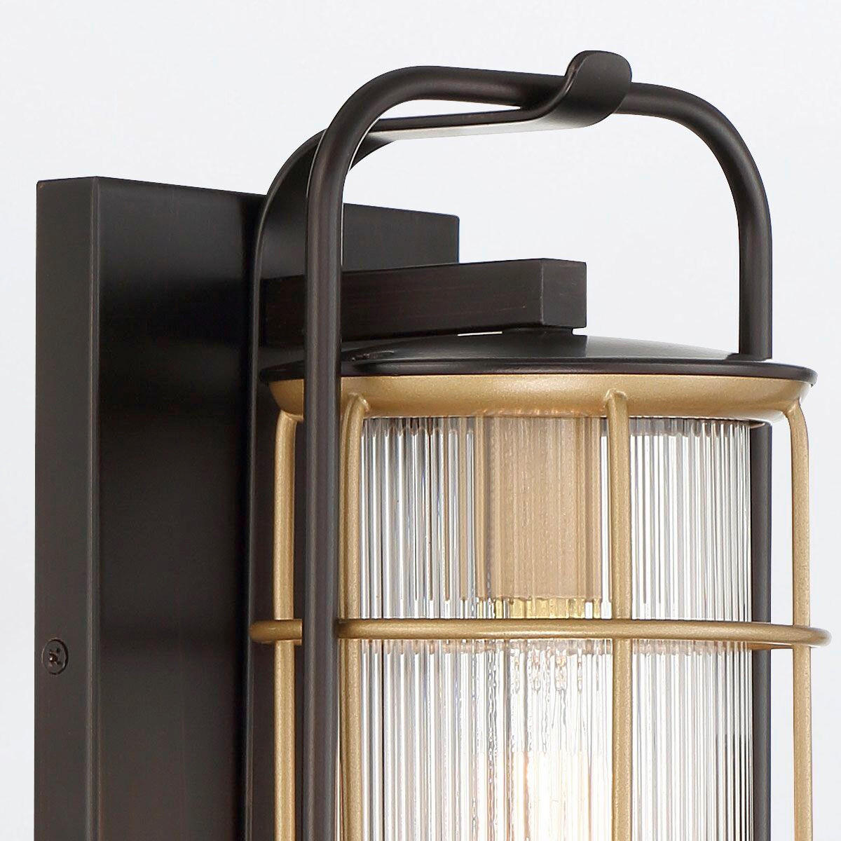 AUSSENWANDLEUCHTE - Multicolor, Konventionell, Glas/Metall (41,1/15,3/18,4cm) - Elstead Lighting