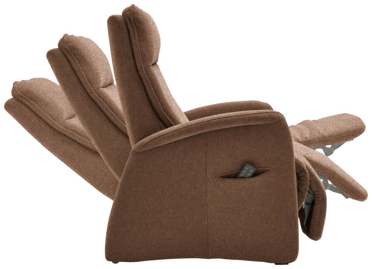 FERNSEHSESSEL in Chenille Braun  - Braun, KONVENTIONELL, Textil (79/114/87-176cm) - Valdera
