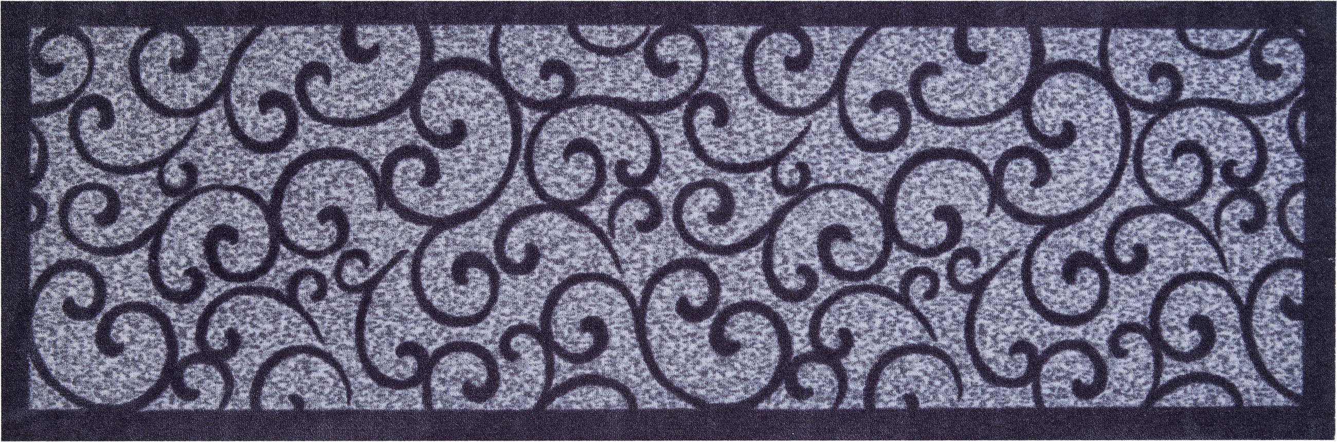 LÄUFER 60/180 cm Grillo Schwarz, Pastellblau  - Pastellblau/Schwarz, LIFESTYLE, Kunststoff/Textil (60/180cm) - Grund
