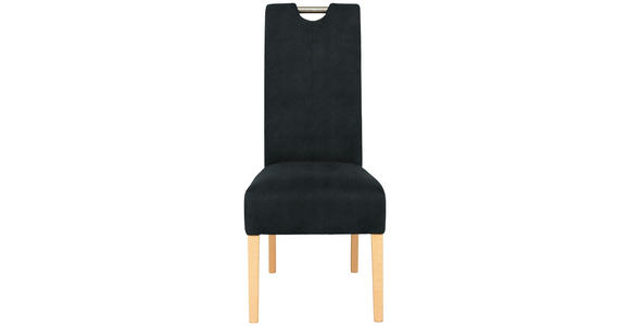 STUHL in Holz, Metall, Textil Schwarz, Buchefarben  - Buchefarben/Schwarz, Natur, Holz/Textil (47/103/60cm) - Cantus