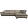 ECKSOFA Flachgewebe Beige  - Beige/Schwarz, Design, Textil/Metall (313/242cm) - Xora