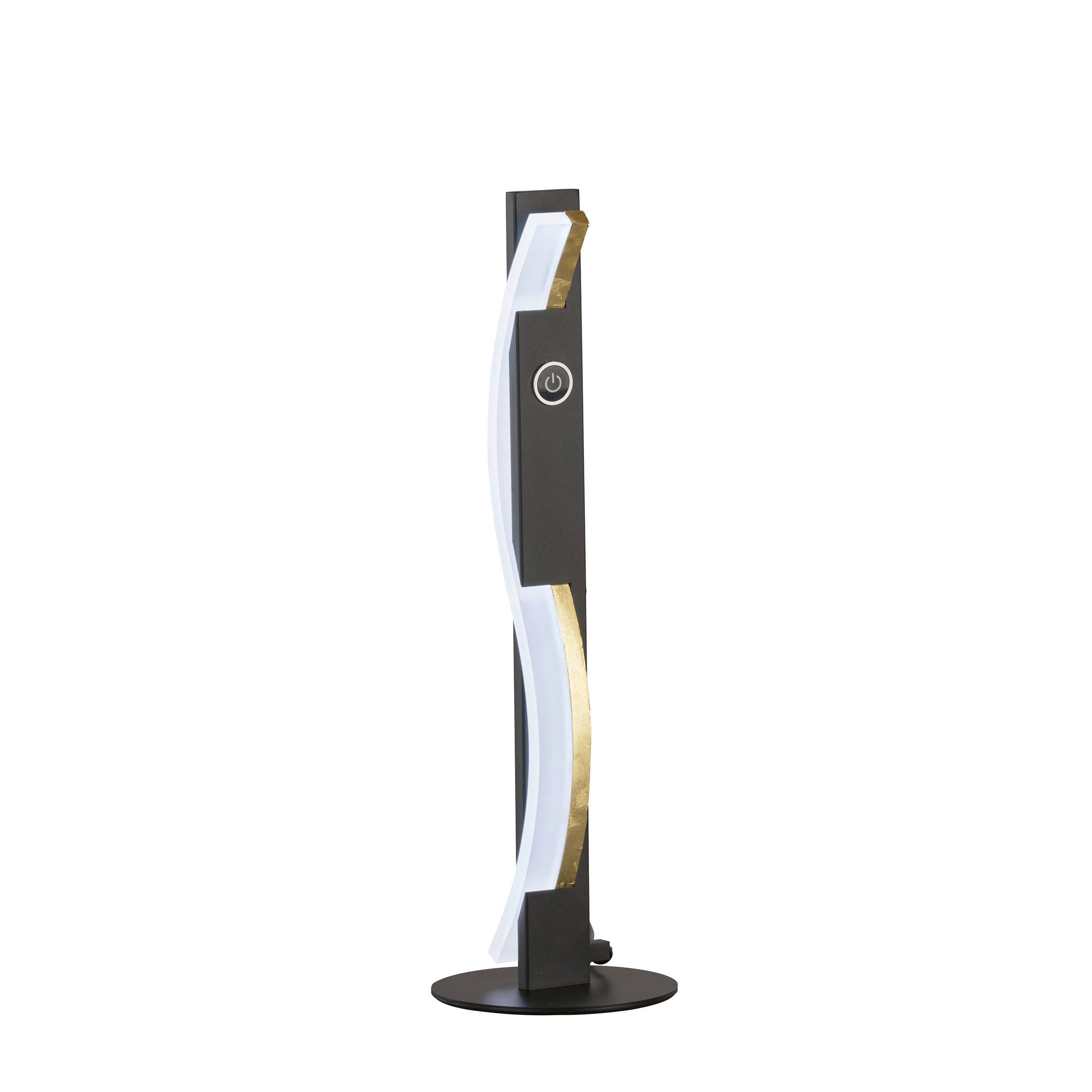 LED-TISCHLEUCHTE - Goldfarben/Schwarz, Basics, Metall (13/42cm) - Fischer & Honsel