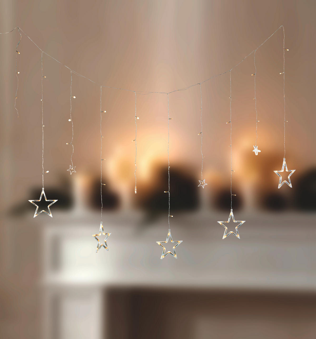 LICHTERKETTE  - Transparent, LIFESTYLE, Kunststoff (180/100cm) - X-Mas