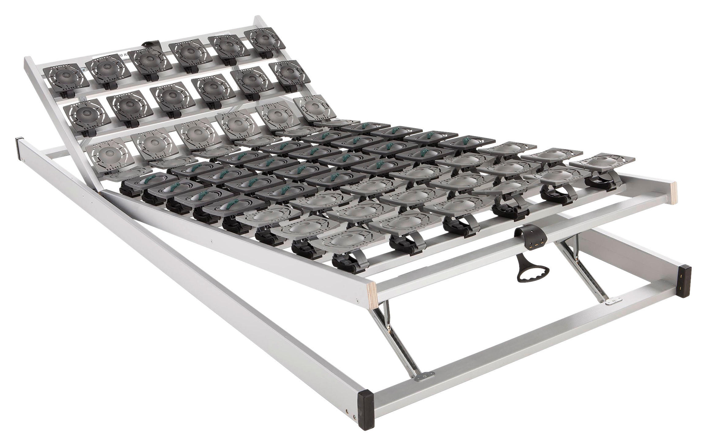 TELLERLATTENROST 90/200 cm Kopfteil, Fußteil verstellbar, Birke, Buche  - Silberfarben, Basics, Holz (90/200cm) - Livetastic