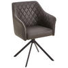 ARMLEHNSTUHL  in Eisen Mikrofaser  - Schwarz/Grau, MODERN, Holz/Textil (60/91/56cm) - Livetastic