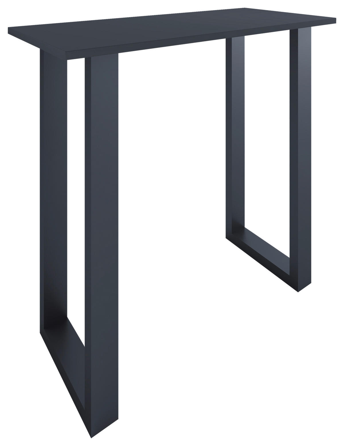 BARTISCH rechteckig Anthrazit, Schwarz  - Anthrazit/Schwarz, KONVENTIONELL, Holzwerkstoff/Metall (110/50/102cm)