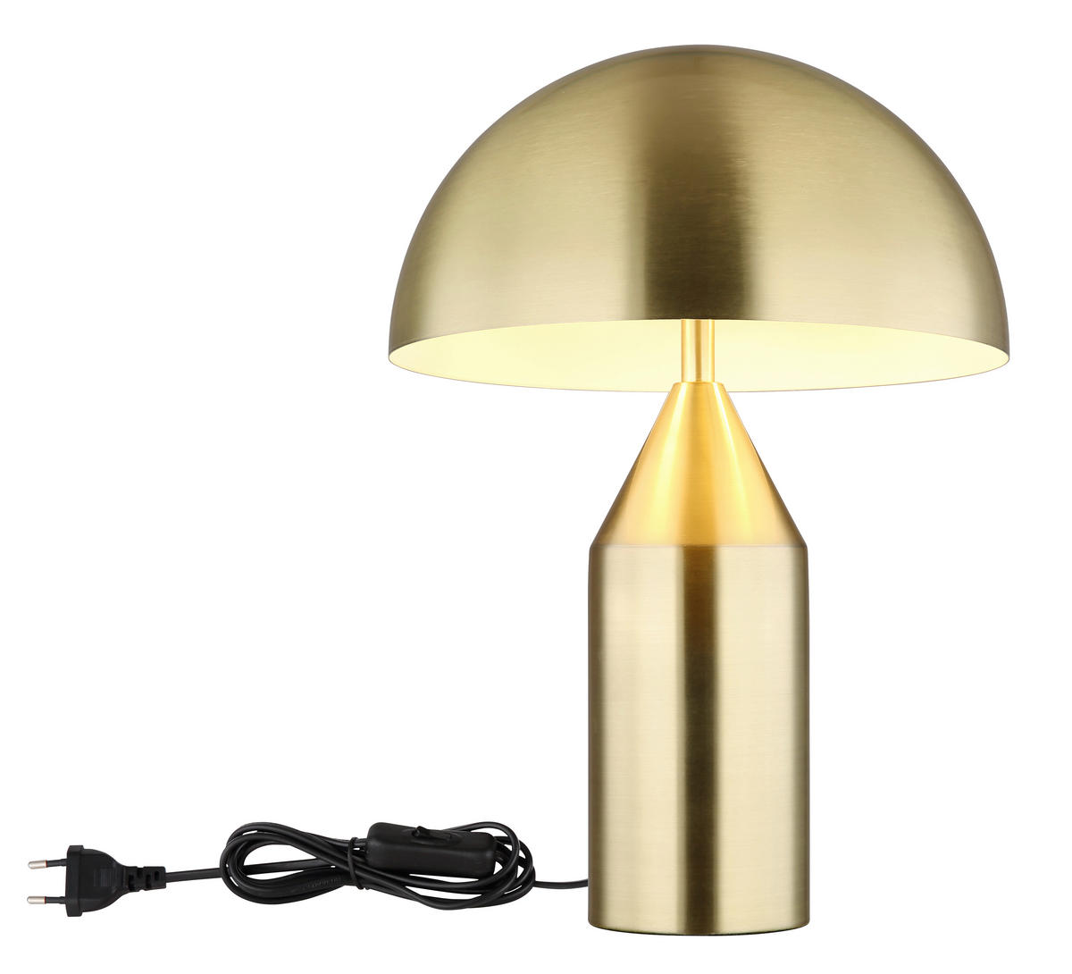 TISCHLEUCHTE - Weiss/Messingfarben, Design, Metall (28/39cm) - Globo