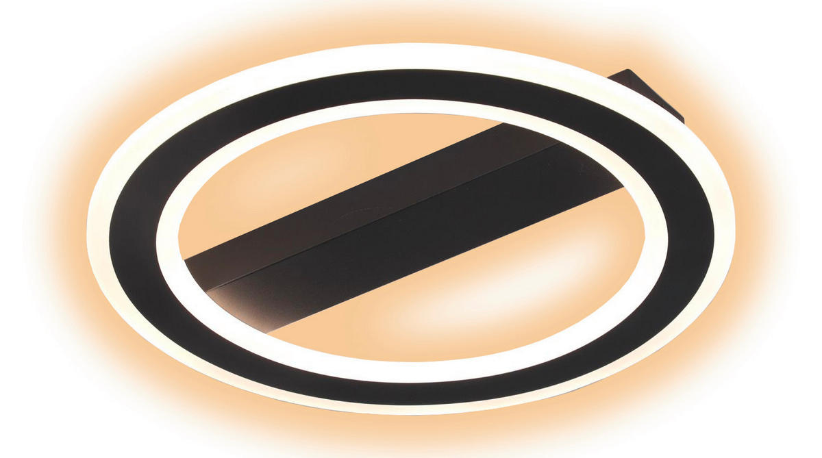 LED SVJETILJKA STROPNA  - crna, Design, metal (45/5/45cm)