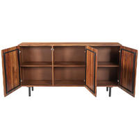 SIDEBOARD  in 162/80/42 cm  - Sheeshamfarben/Schwarz, Trend, Holz/Metall (162/80/42cm) - Ambia Home
