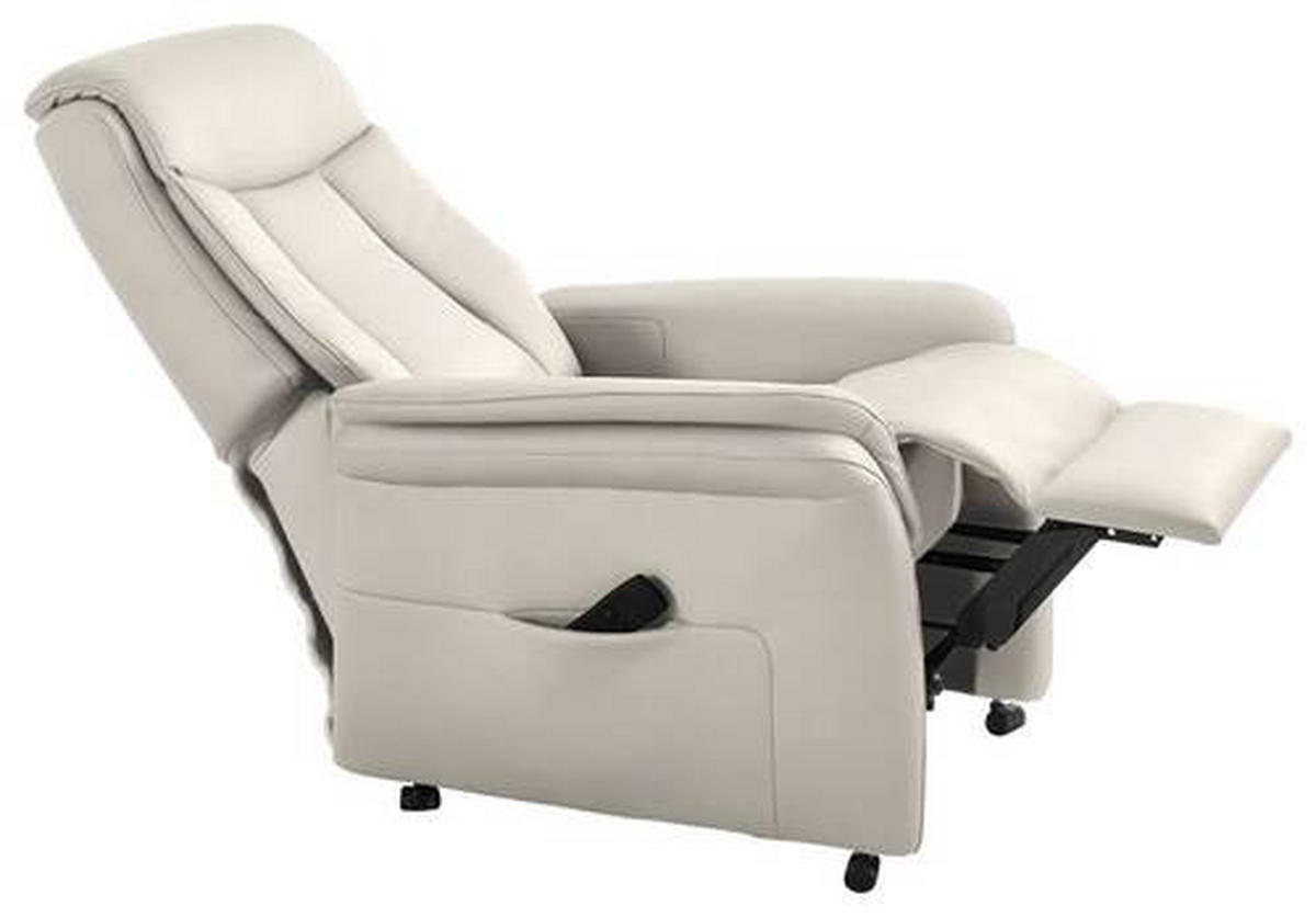 FERNSEHSESSEL in Beige  - Beige/Schwarz, Konventionell, Leder/Kunststoff (74/107/84cm) - Valdera