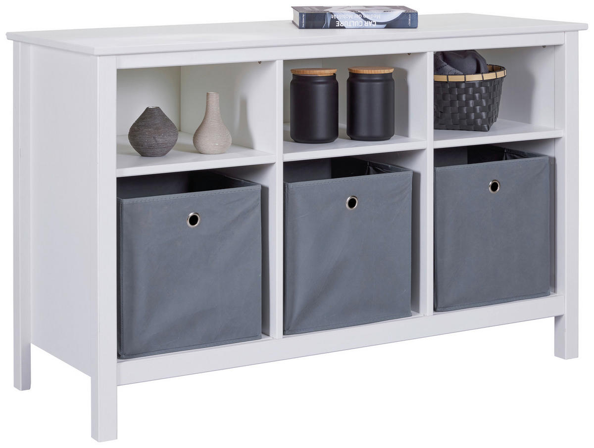REGAL bijela  drvo  - bijela, Design, drvo (122/76/45cm) - Livetastic