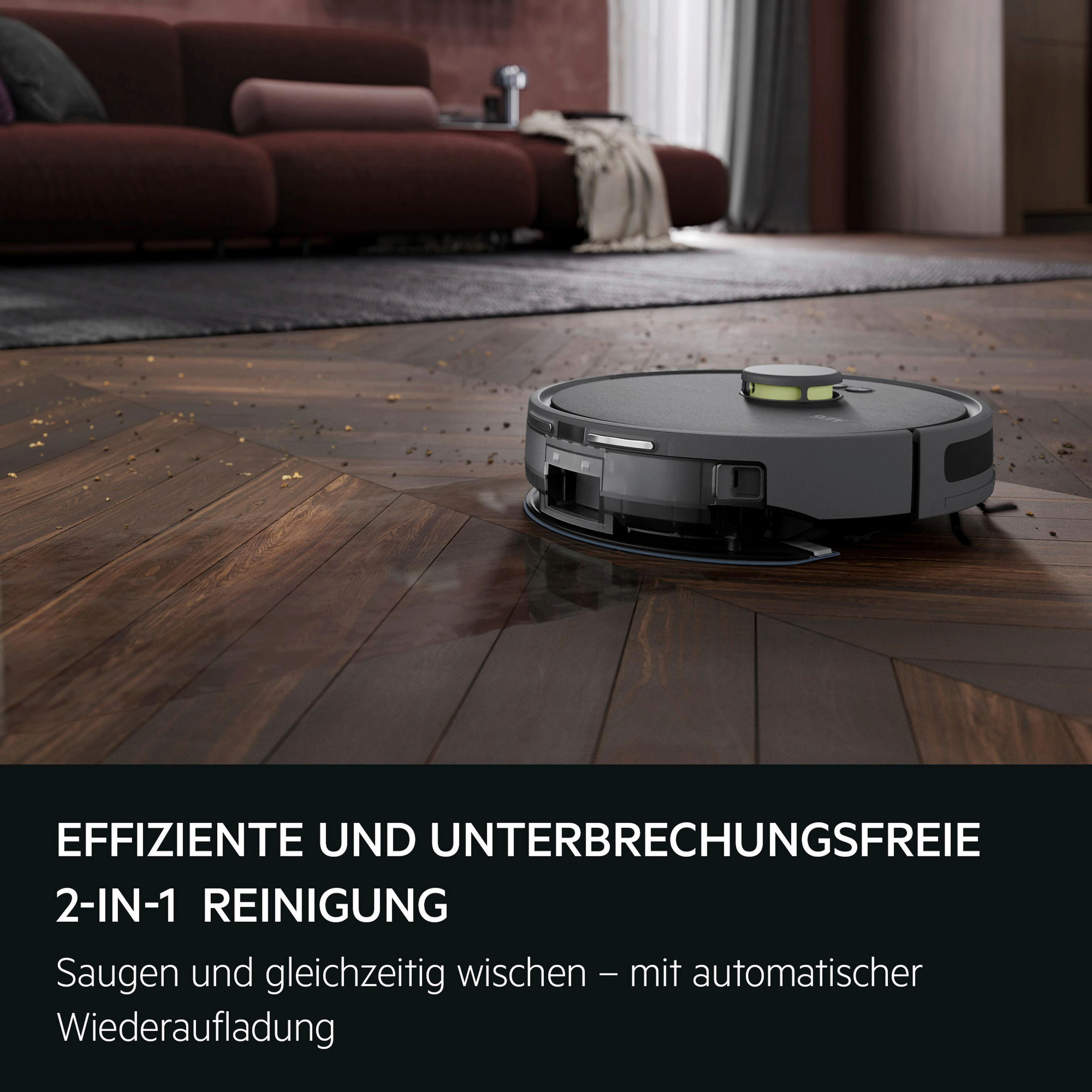 STAUBSAUGERROBOTER AR71HW2DG mit Wischfunktion  - Dunkelgrau, Basics, Kunststoff (33,5/10/33,5cm) - AEG
