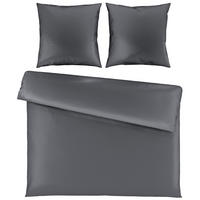 BETTWÄSCHE Segesta Satin 200/200 cm  - Anthrazit, MODERN, Textil (200/200cm) - Novel