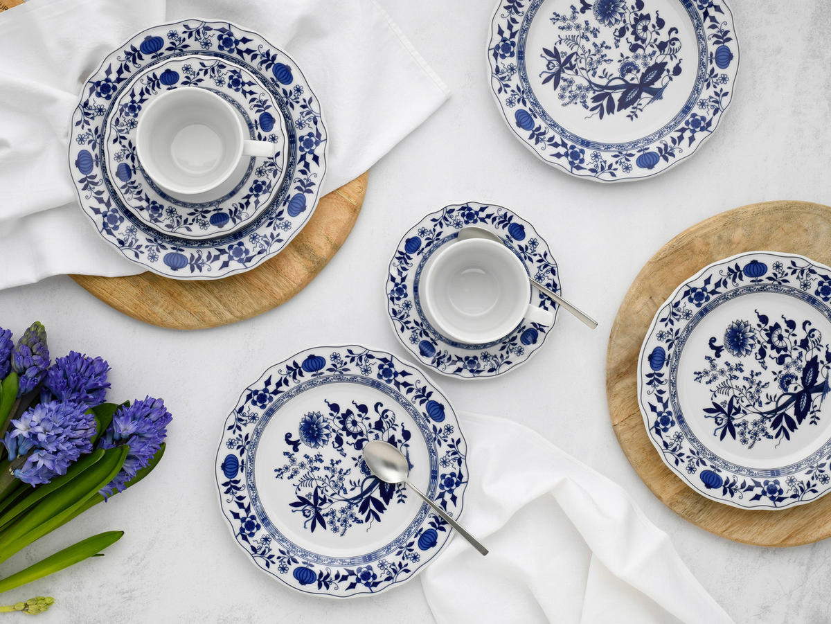 KOMBISERVICE Flora Zwiebelmuster 30-teilig  - Blau/Weiß, Design, Keramik - Creatable