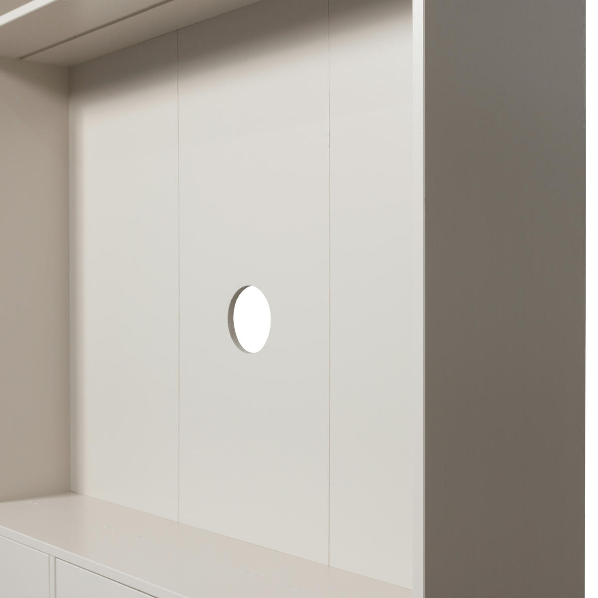 WOHNWAND  in Grau  160/215/40 cm  - Grau, Design, Holz (160/215/40cm) - Livetastic