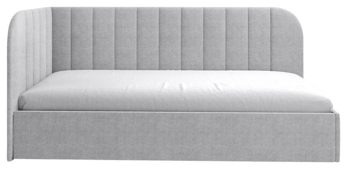 POLSTERBETT 90/200 cm,  in Grau, Lattenrost, Bettkasten,  - Schwarz/Grau, MODERN, Holz/Holzwerkstoff (90/200cm) - MID.YOU