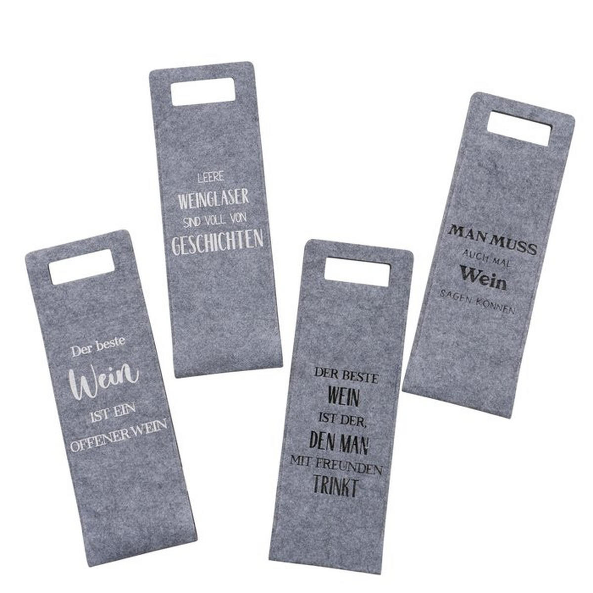 GESCHENKTASCHE  - Grau, KONVENTIONELL, Textil (14/0,5/41,0cm)
