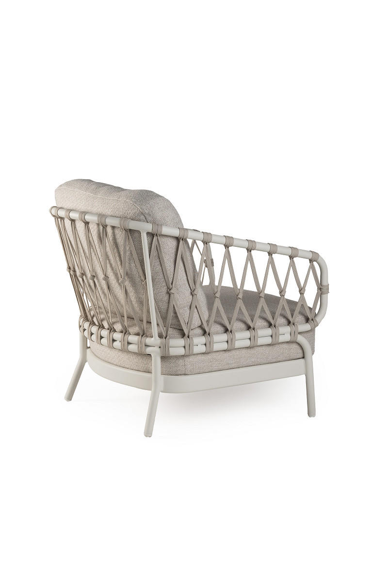 LOUNGESESSEL  - Creme, Modern, Textil/Metall (78/84/74cm) - Tierra Outdoor