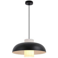 HÄNGELEUCHTE 38/120 cm   - Schwarz/Weiß, Trend, Glas/Metall (38/120cm) - Collet's Monde