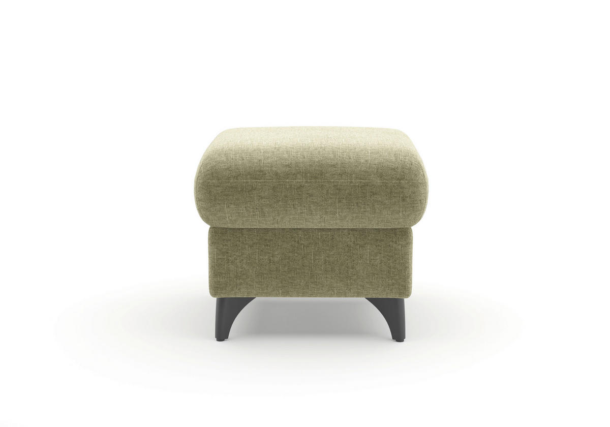 HOCKER in Textil Hellgrün  - Schwarz/Hellgrün, KONVENTIONELL, Textil/Metall (58/48/58cm) - Sit & More