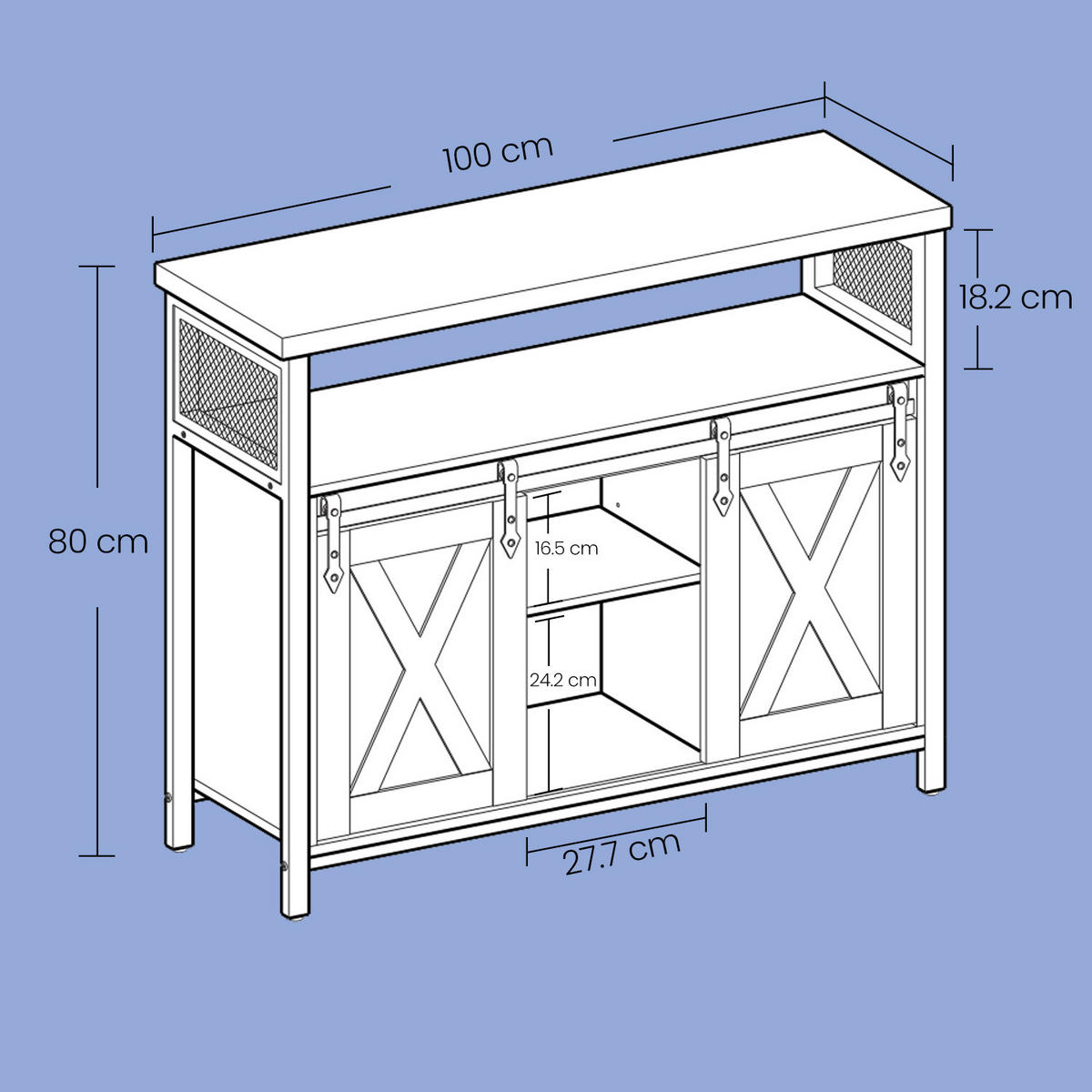 KOMMODE , 100/80/33 cm,  - Graubraun/Schwarz, Trend, Holzwerkstoff/Kunststoff (100/80/33cm) - Boxxx