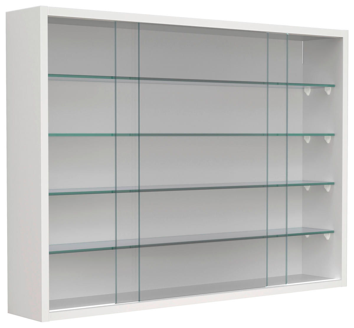 HÄNGEVITRINE in Weiß  - Transparent/Weiß, Design, Glas/Holzwerkstoff (75/55/12cm) - MID.YOU