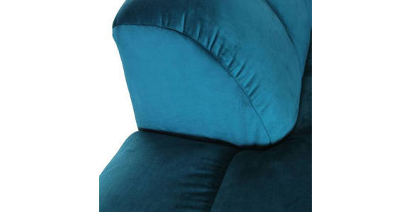 ECKSOFA Petrol Samt  - Petrol/Schwarz, MODERN, Kunststoff/Textil (180/289cm) - Carryhome