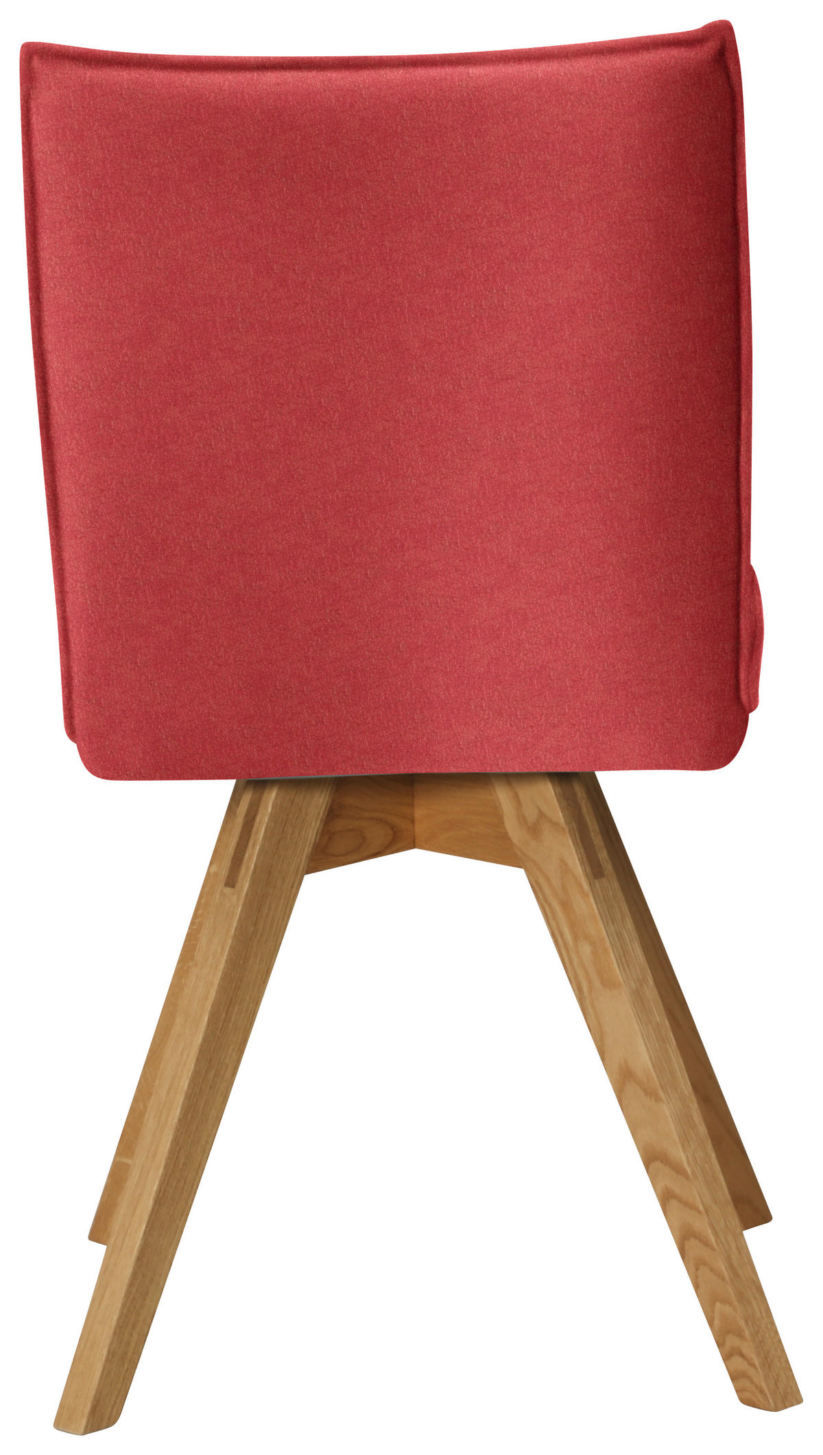 STUHL  in Lederlook, Mikrofaser  - Eichefarben/Rot, Konventionell, Holz/Textil (60/91/61cm) - Moderano