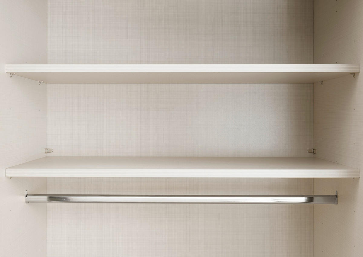 SCHWEBETÜRENSCHRANK  in Weiß  - Alufarben/Weiß, Design, Glas/Holzwerkstoff (249/222/68cm) - Moderano