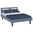 BETT 140/200 cm  in Blau  - Blau/Schwarz, Design, Holzwerkstoff/Metall (140/200cm) - Xora