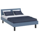 BETT 140/200 cm  in Blau  - Blau/Schwarz, Design, Holzwerkstoff/Metall (140/200cm) - Xora