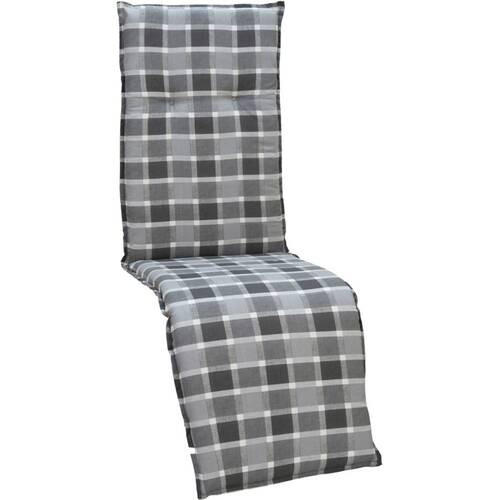 RELAXSESSELAUFLAGE Karo  - Anthrazit/Grau, Design, Textil (171/50/6cm)