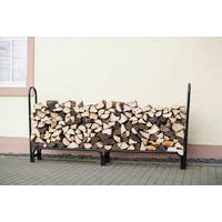 KAMINHOLZREGAL 25/118/244 cm  Metall  - Schwarz, Basics, Metall (25/118/244cm)