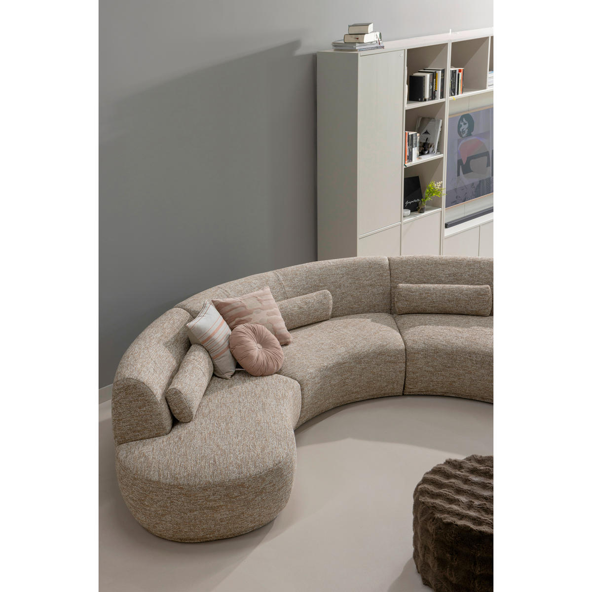 HOCKER in Textil Braun  - Braun, Design, Textil (60/36/60cm) - Livetastic