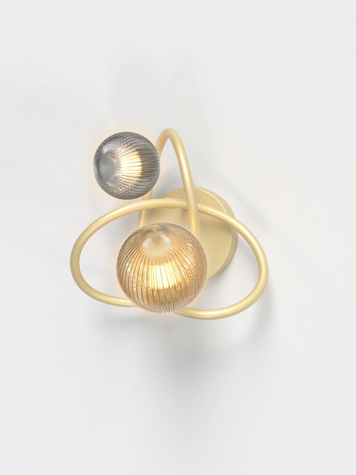 Aplică De Perete Cu Led 27/25,6/29,5 cm    - auriu, Design, sticlă/metal (27/25,6/29,5cm) - Wofi