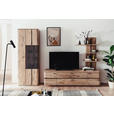 WOHNWAND  in Anthrazit, Eichefarben  285/208/50 cm  - Eichefarben/Anthrazit, KONVENTIONELL, Glas/Holzwerkstoff (285/208/50cm) - Cantus
